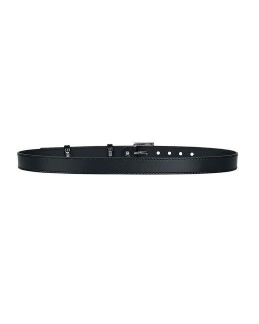 Haute Cuir Black Lila Skinny Leather Belt