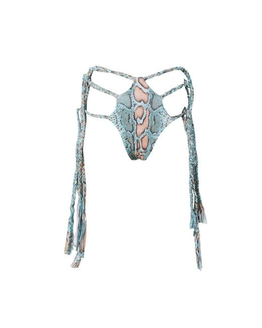 Siren Swimwear Blue Siren Mermaid Braided Bikini Bottom