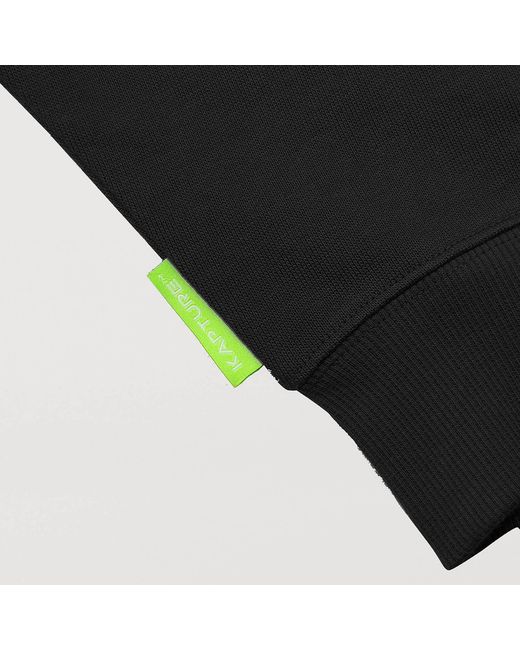 Kapture Black Travel Logo-Print Cropped Hoodie