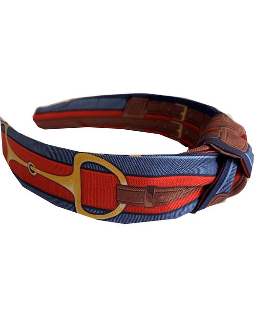Lazyjack Press Red Saddle Up Italian Silk Knotted Headband