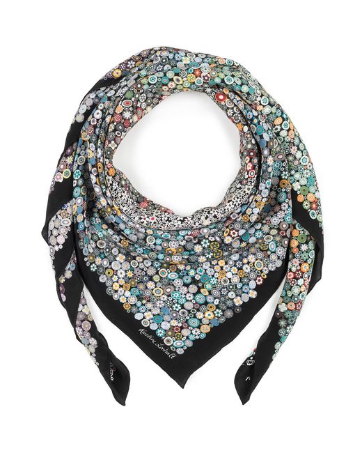 Kueen Gray Silk Scarf