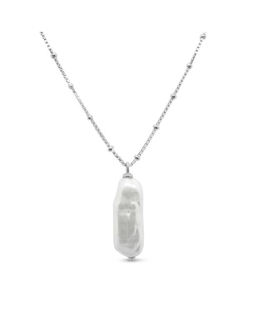 Clemence Wren Metallic Baroque Freshwater Pearl Necklace