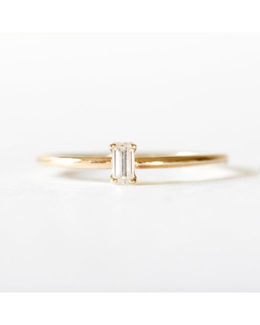 Lee Renee Metallic Moissanite Baguette Ring