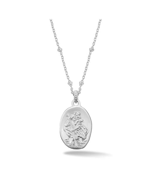 Dower & Hall Metallic St. Christopher Pendant