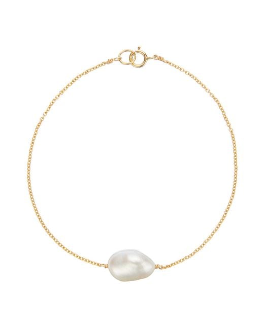 Lily & Roo Metallic Large Single Pearl Bracelet