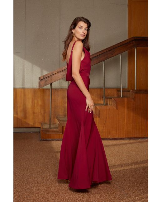 Undress Red Linea Evening Gown With Naked Back