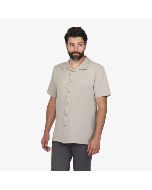 Vustra Natural Everyday Camp Collar Waffle Knit Shirt for men