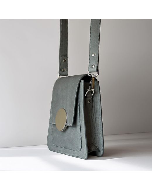 Deanog Gray Yeen Mini Leather Crossbody Bag – Graphite