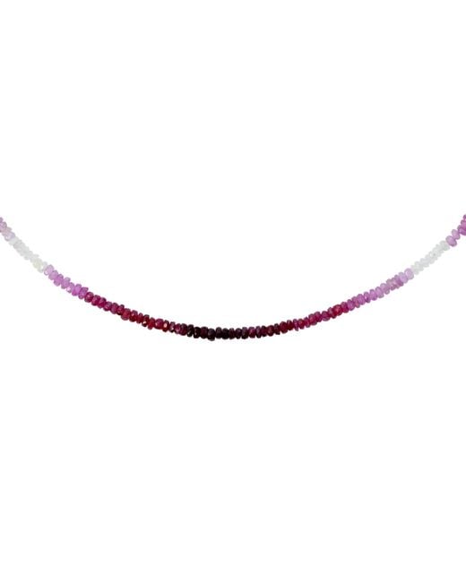 Bombyx House Multicolor Birthstone July Ruby Ombre Bead Necklace