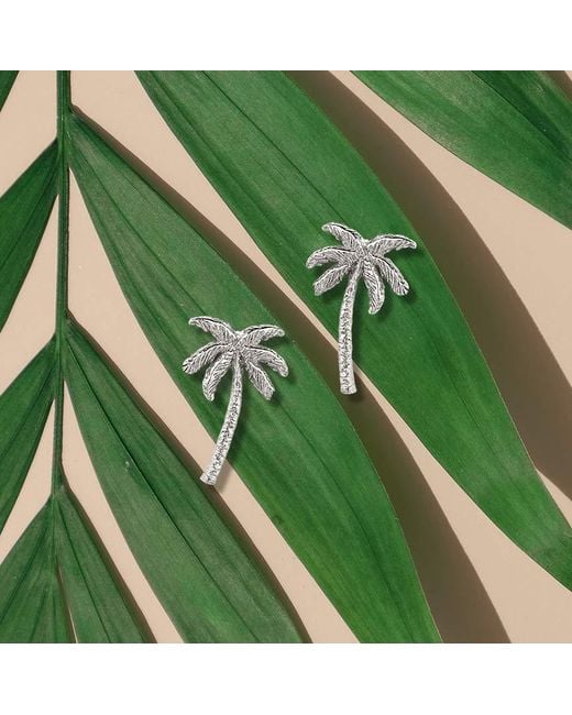 Charlotte's Web Jewellery Metallic Oasis Palm Stud Earrings