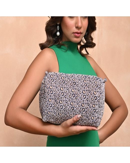 Conscious Yoga Collective Gray The Velvet Leopard Three Piece Travel Set