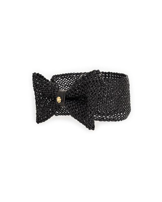 Victoria Slavinskaia Black Two-Way Raffia Headband