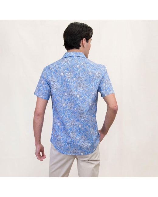 Lords of Harlech Blue Scott Handcut Floral Shirt for men