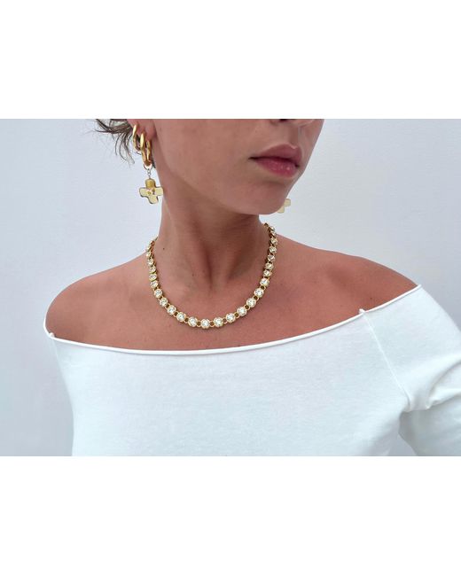 Sccollection Metallic Graziella Rhinestone Necklace
