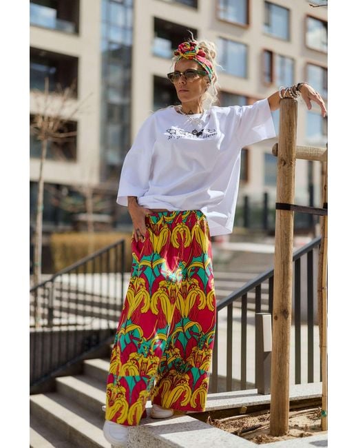 Clothes by Locker Room White Oversized Graphic Cotton T-Shirt