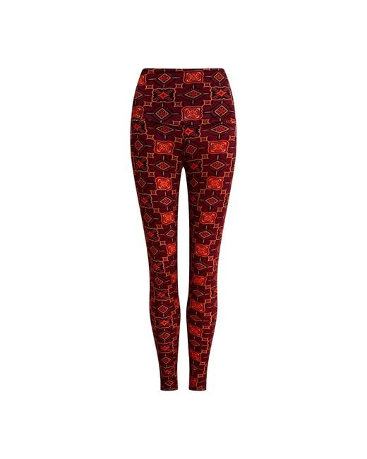 Why Mary Red Casablanca Mosaic Printed Leggings