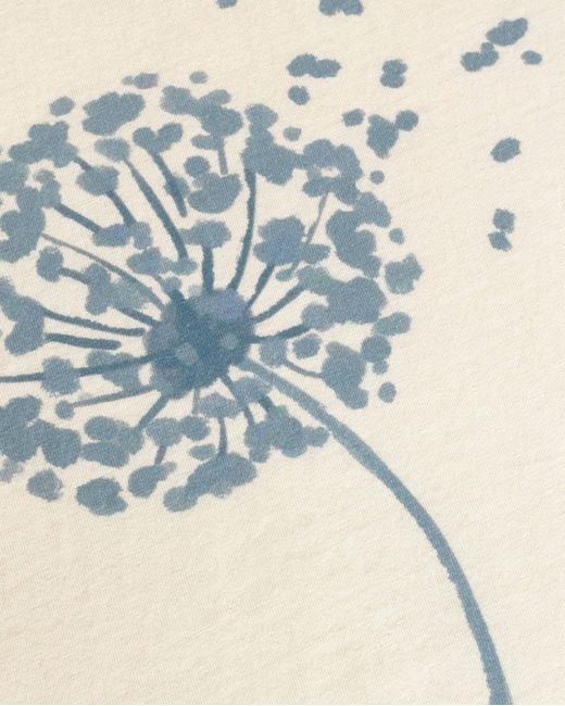 Thinking Mu White Ecru Dandelion Volta T-Shirt