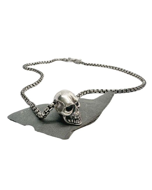Tg-Jewellery by Tamara Gervasio Metallic Skull Box Chain T-Bar for men