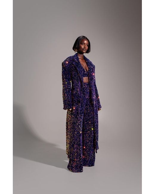 Ofuure Blue Liza Sequin Pants