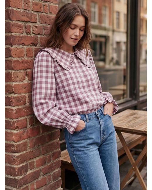 The Well Worn Pink The Luna Blouse – Gingham