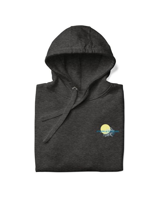 Anchor and Crew Gray Heather Santorini Landmark Cotton Blend Hoodie