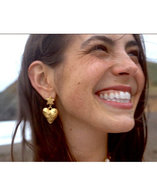 Sccollection Metallic Stella Star & Heart Earrings