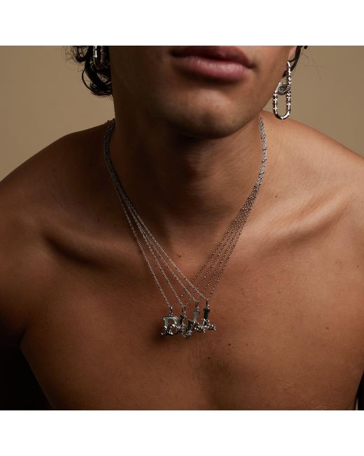 Kasun Metallic Plated X Initial Necklace With Mother Of Pearl