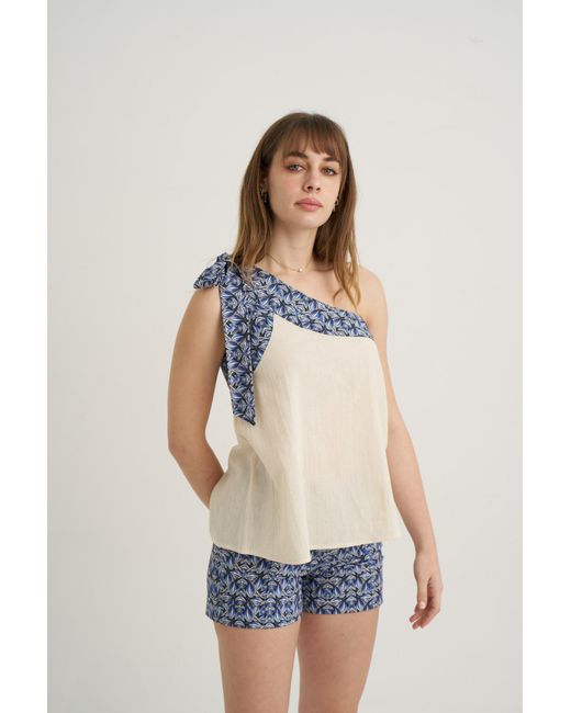Unexpectedone Blue Mystery Set Natural Fabric Kimono