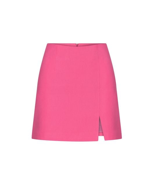 NAZLI CEREN Vance A Line Mini Skirt In Bubble Gum Pink