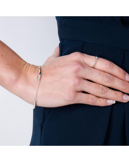 Lucy Quartermaine Metallic Solid Sterling Triple Drop Bracelet