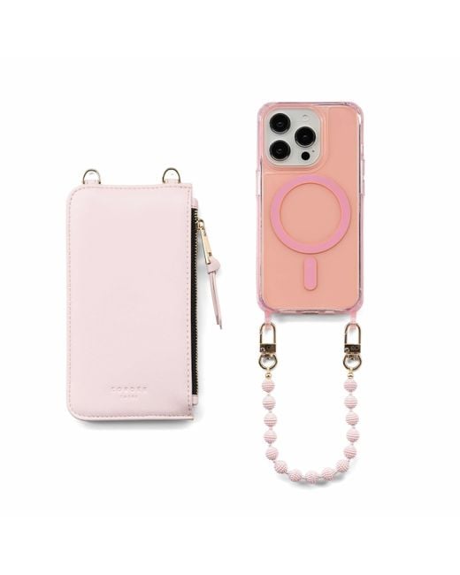 Cordée Cases Pink Berry 3-Piece Phone Wristlet Set