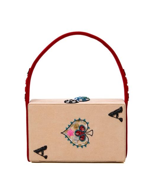 Simitri Red Poker Clutch Bag