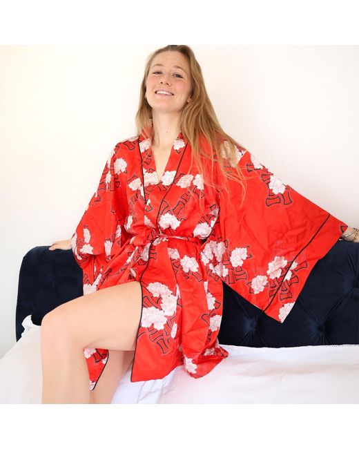 Emma Wallace Red Rouge Dressing Gown