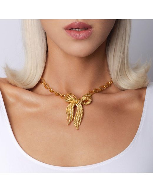 Caramel Vintage Jewellery Metallic Vintage Plated Presence Chain Necklace