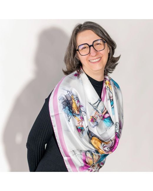 Ralufineart Blue Girl Talk Scarf