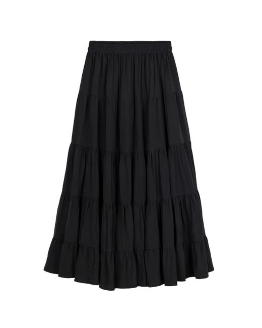 Bel Cashmere Black Colette Silk Skirt