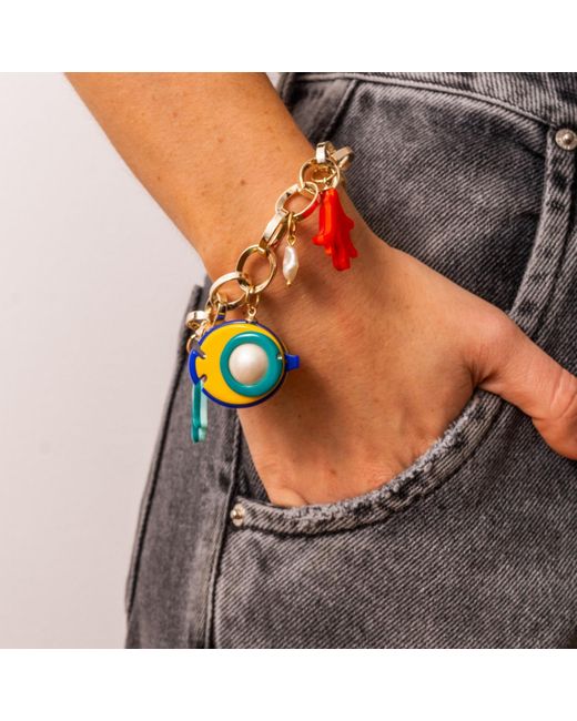 Gissa Bicalho Blue Handmade Bracelet Charm Fish Tang