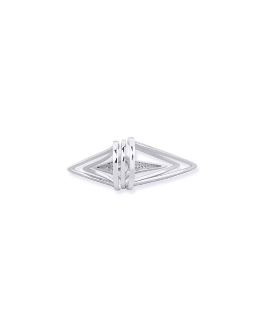 Najiba White Trinova Three Piece Ring Set