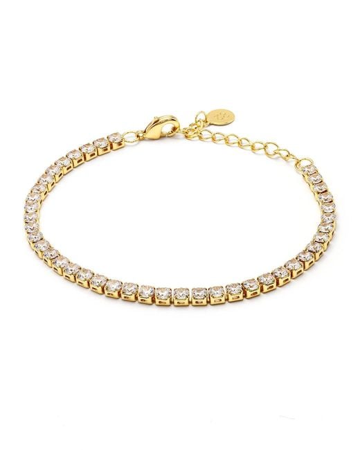 Crystals and Co Metallic Tennis Bracelet