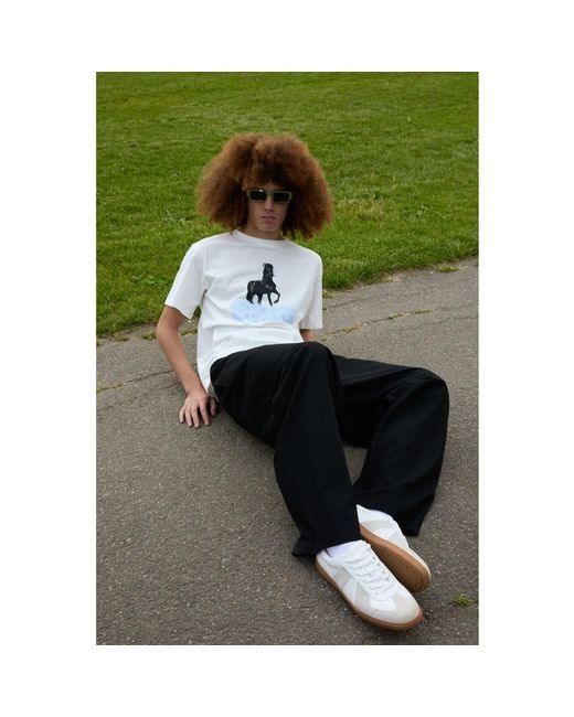 Sour Figs White Horse Print T-Shirt