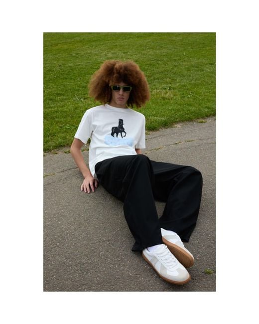 Sour Figs White Horse Print T-Shirt