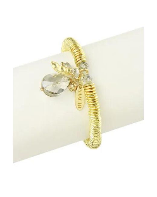 Saachi Metallic Pea Pod Bracelet