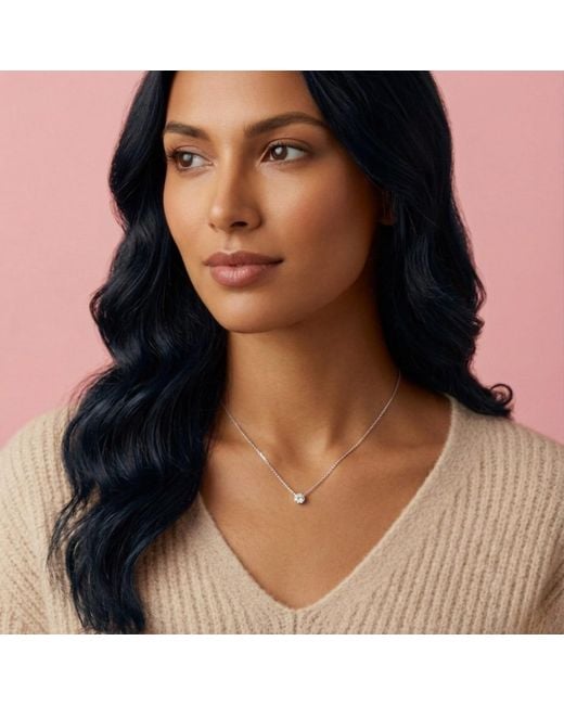 BLOOMTINE | Earth Angel HQ Metallic Illuminess Sterling 6Mm Moissanite 'The Light Inside You' Choker