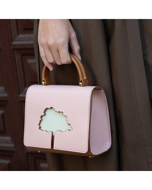 Absurde Pink One Way Leather Bag