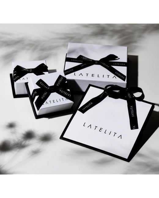 Latelita London Green Petal Cascading Flower Earrings Emerald