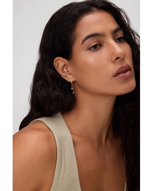 Vanhi Metallic Double Marquise Threadless Flat Back Titanium Cartilage Stud