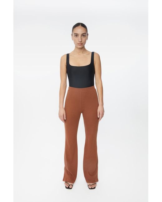 Dāl the Label White Neutrals Wool Blend Knit Pants