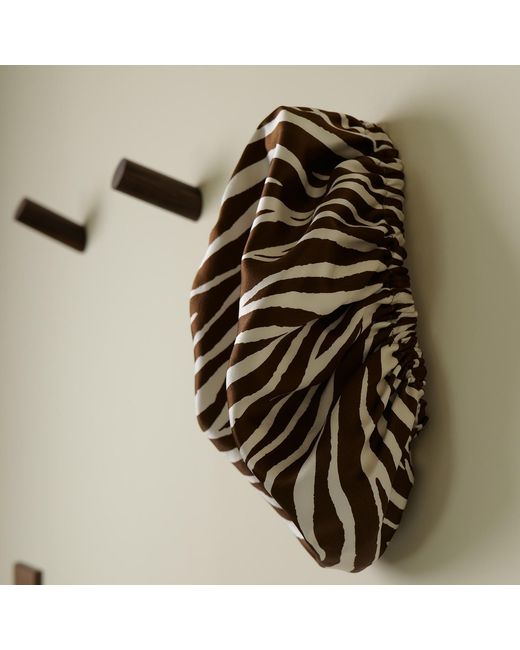 Soft Strokes Silk Brown Pure Mulberry Silk Double Layer Bonnet Zebra