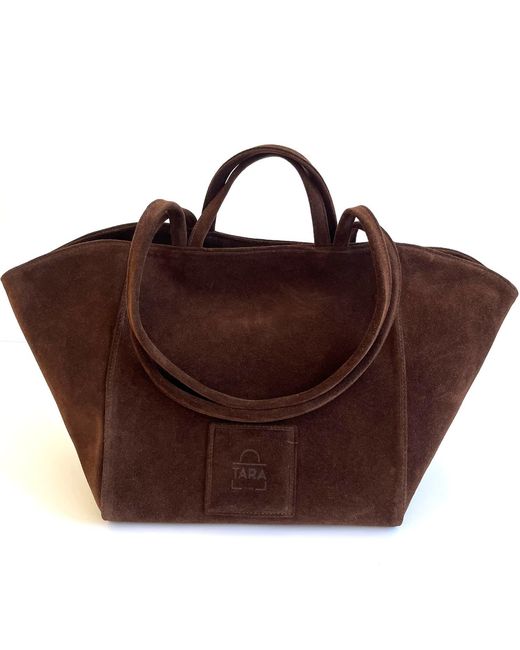 Tarea Studio Brown Dark Suede Lido Bag