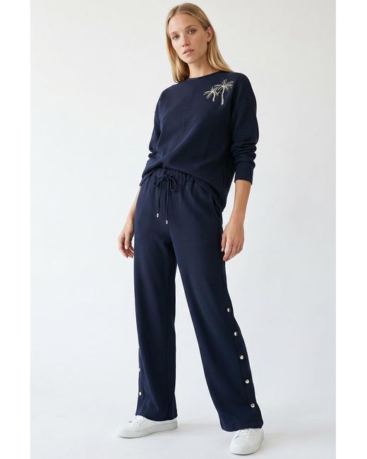 Exquise Blue Chevi Pants
